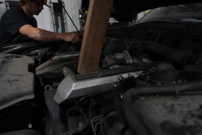 Cummins Swapped Rolls Royce Engine Bay