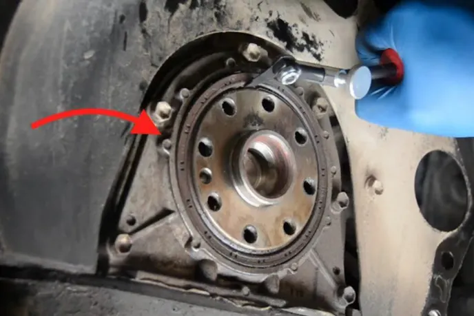 Engine plate oil leak